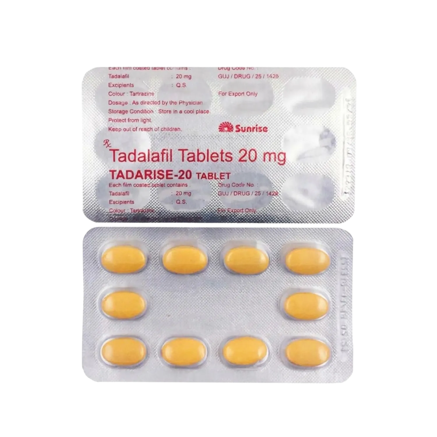 Tadaraise Tadalafil tablete 20 mg